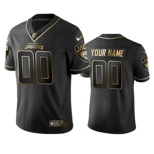 Custom Jaguars Jersey for Men 2019 Jacksonville Jaguars Custom Black Golden Edition Vapor Untouchable Limited Jersey