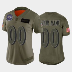 Raven Jersey Custom for Women Baltimore Ravens Custom Camo 2019 Salute to Service Limited Jersey