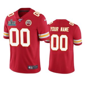 Custom Chiefs Jersey for Men Kansas City Chiefs Custom Red Super Bowl LIV Vapor Limited Jersey