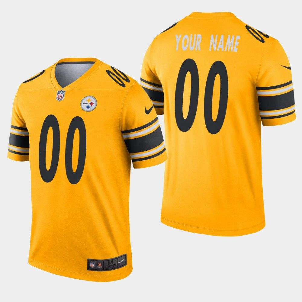 Custom Steelers Jersey for Men Custom Pittsburgh Steelers Yellow