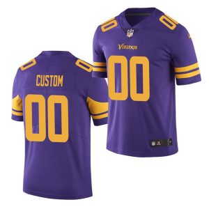 Customized Vikings Jersey for Men Minnesota Vikings Customized Purple Color Rush Stitched Limited Jersey