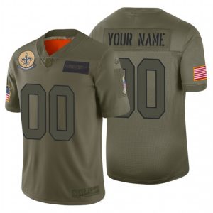Saints Custom Jersey for Men #00 Custom New Orleans Saints Camo 2019 Salute to Service Limited Jersey