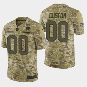 Custom Commanders Jersey for Men Washington Redskins Customized Camo Salute To Service Limited Stitched Jersey