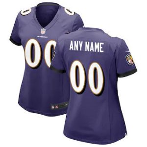 Raven Jersey Custom for Women Purple Baltimore Ravens Custom Game Jersey