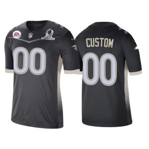 Raven Jersey Custom for Men Baltimore Ravens Custom Anthracite 2021 AFC Pro Bowl Game Jersey