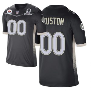 Custom Steelers Jersey for Men Pittsburgh Steelers #00 Custom Anthracite 2021 AFC Pro Bowl Game Jersey
