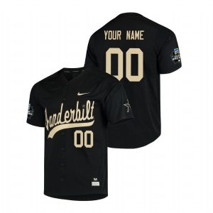 Custom Vanderbilt Baseball Jersey for Men Vanderbilt Commodores Black Custom World Series Jersey