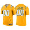 Men's Los Angeles Chargers #00 Custom 2021 Inverted Legend Jersey - Gold - Replica