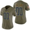 Women's Los Angeles Chargers Olive 2017 Salute to Service Limited Customized Jersey - Replica