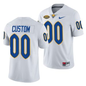 Custom Pitt Football Jersey for Men Pitt Panthers Custom #00 White College Football Jersey Limited