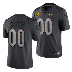 Men's Pitt Panthers Custom 00 Anthracite 2021-22 Steel City Limited Football Jersey