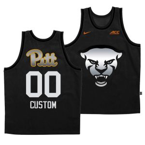 Custom Pitt Football Jersey for Men Pitt Panthers Custom Gray 2020-21 Steel City Panther Face Jersey