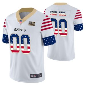Saints Custom Jersey for Men New Orleans Saints Custom White Independence Day Vapor Limited Jersey