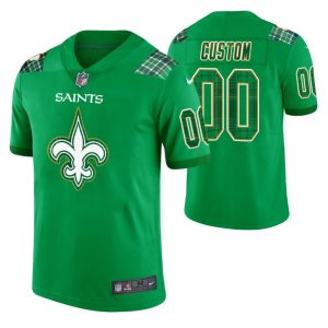 Saints Custom Jersey for Men - New Orleans Saints Custom Kelly Green St. Patrick's Day Jersey