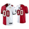 Men's Custom 2021 Tampa Bay Buccaneers #00 Red White Super Bowl LIV Split Jersey - Replica