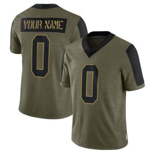 Custom Commanders Jersey for Youth Custom Olive Limited Washington Football Team 2021 Salute To Service Football Jersey