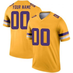 Customized Vikings Jersey for Youth CUSTOM MINNESOTA VIKINGS LEGEND GOLD INVERTED JERSEY