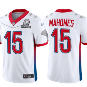 Custom Chiefs Jersey for Men Kansas City Chiefs #15 Patrick Mahomes White 2022 Pro Bowl Vapor Untouchable Stitched Limited Jersey
